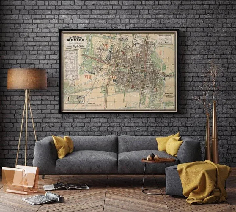 Mexico City Map Print| Fine Art Prints