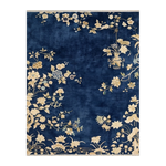 Midnight Plum Blossom Hand Knotted Rug