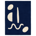 Midnight Abstract Hand Tufted Wool Rug