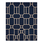 Midnight Blue Matrix Hand Knotted Rug