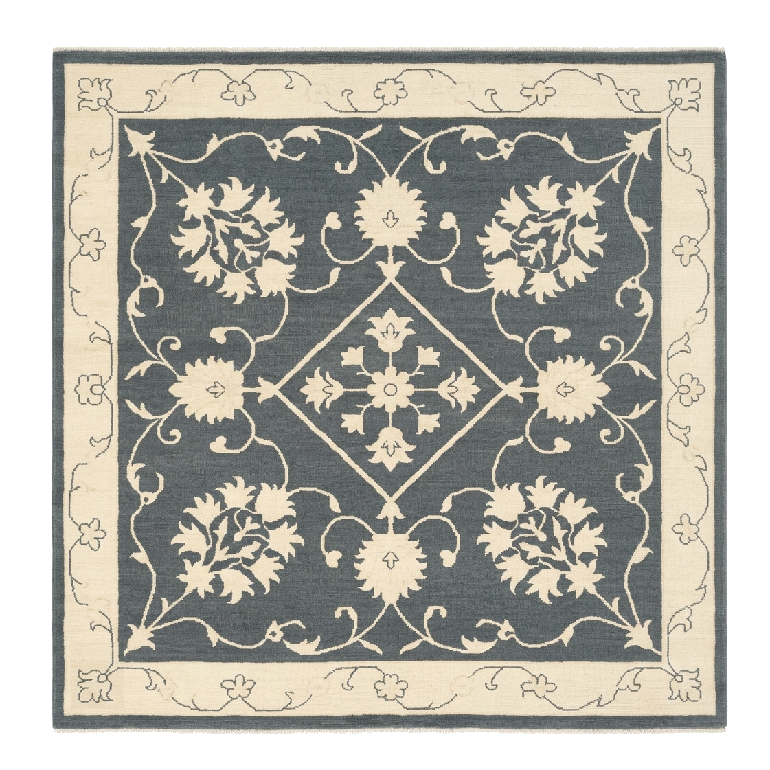 Midnight Flora Hand Knotted Rug