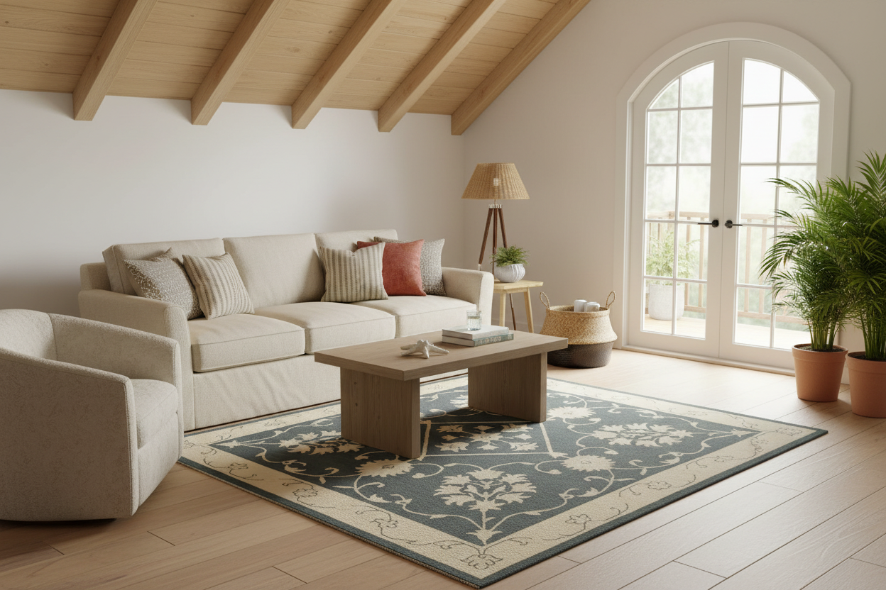 Midnight Flora Hand Knotted Rug