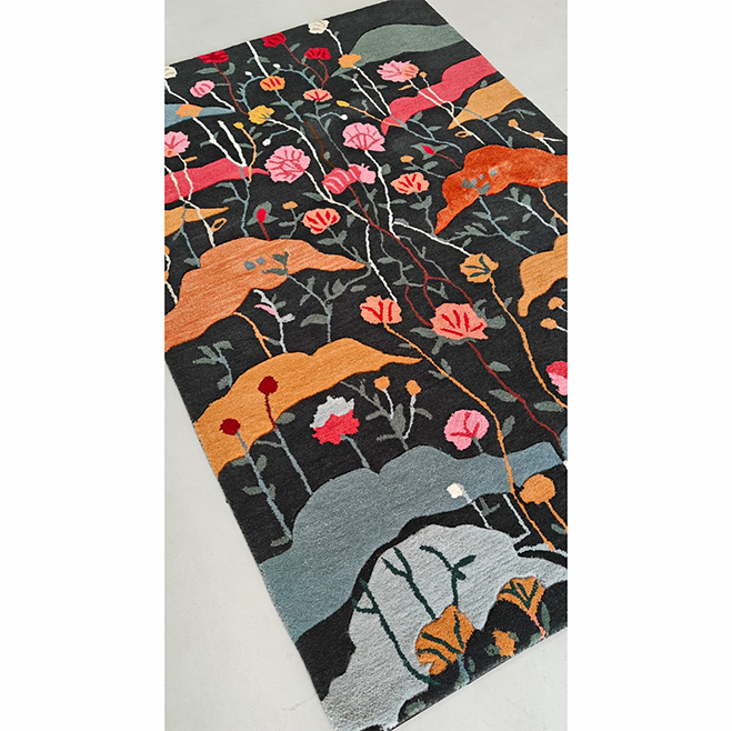 Midnight Garden Hand Tufted Rug