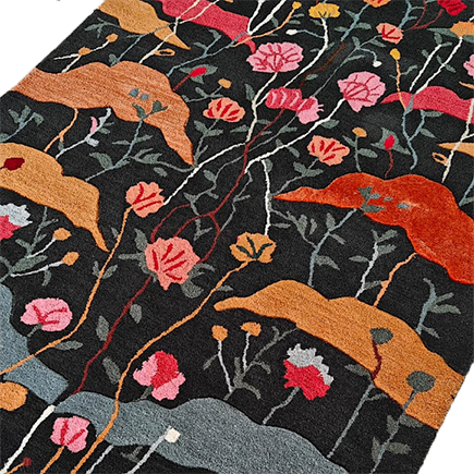Midnight Garden Hand Tufted Rug
