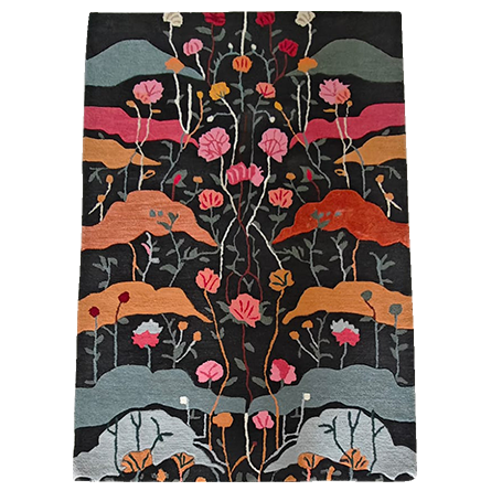 Midnight Garden Hand Tufted Rug
