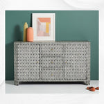 Midtown bone inlay buffet in black, front view