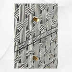 Black bone inlay buffet, open storage