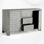 Black bone inlay buffet, angled view
