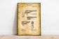 Revolver Gun Patent Print| Framed Art Print