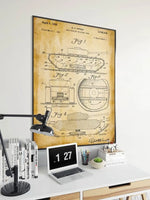 Military Tank Patent Print| Framed Art Print