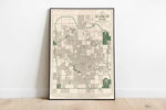 Oklahoma City Map Wall Print| Framed Map Wall Decor