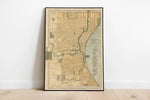 Milwaukee City Map Wall Print| Framed Map Wall Decor