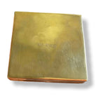 Mini Hand Engraved Solid Brass Niello Square Betel Box - Fire