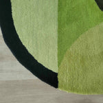 Mini Maia Geometric Round Hand Tufted Wool Rug