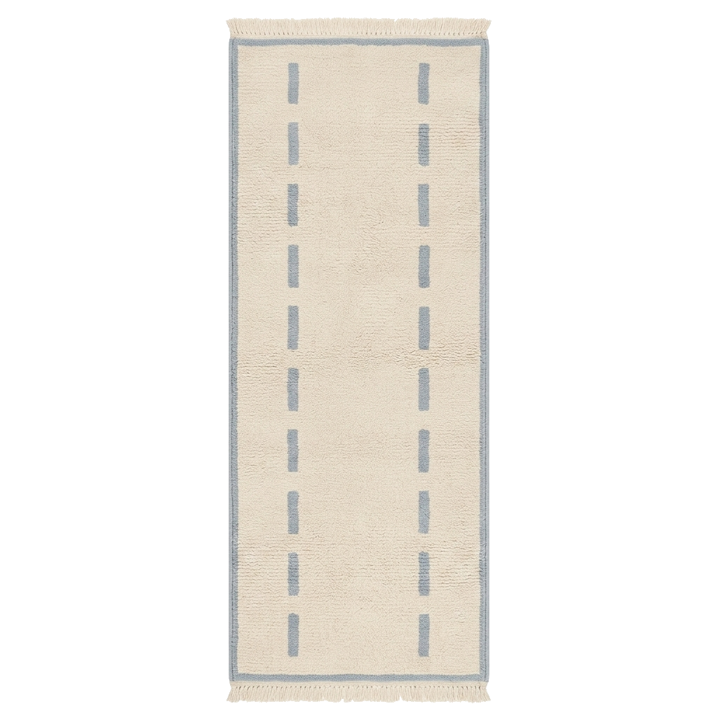 Minimalist Path Hand Knotted Runner Rug