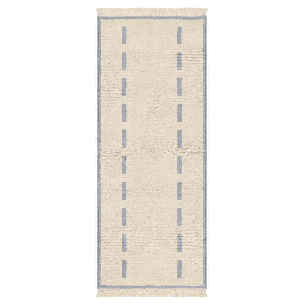 Minimalist Path Hand Knotted Runner Rug - MAIA HOMES