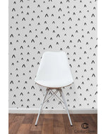 Minimalistic Black and White Chevron Removable Wallpaper