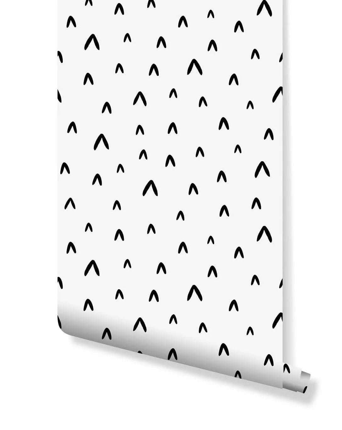 Minimalistic Black and White Chevron Removable Wallpaper