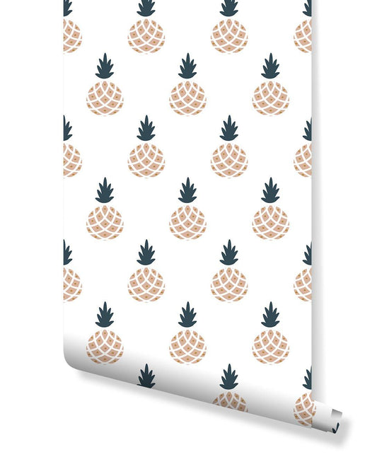 Minimalistic Pineapple Removable Wallpaper Minimalistic Pineapple Removable Wallpaper 