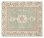 Mint Blush Khotan Hand Knotted Rug shown flat on a white background