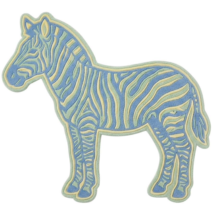 Minted Mist Zebra Stripe Hand Tufted Wool Rug