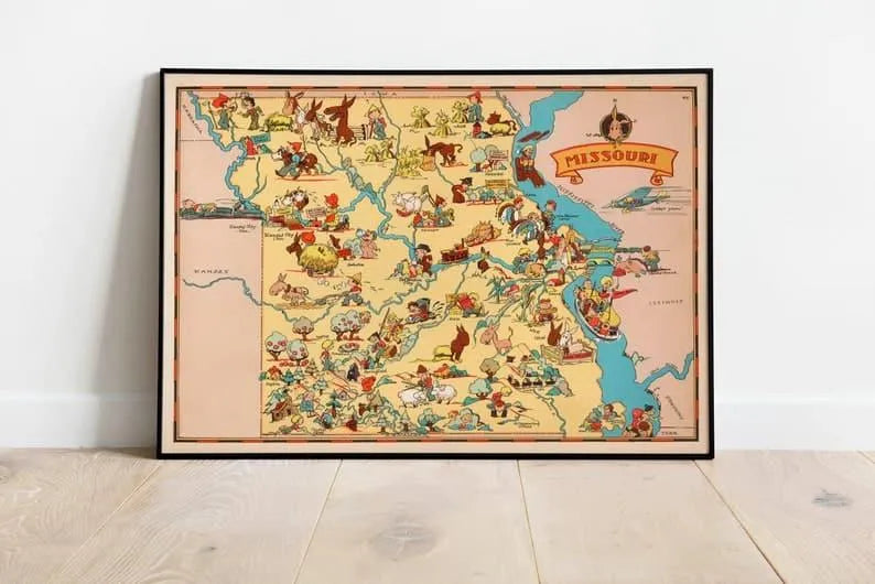 Missouri Map Print| Art History