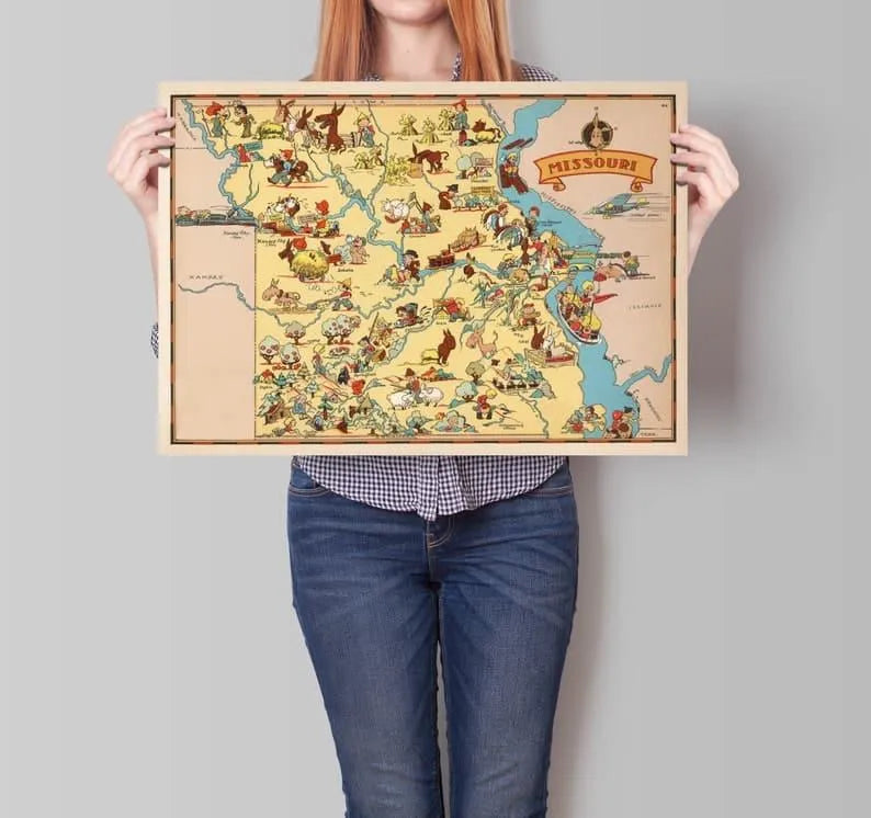 Missouri Map Print| Art History