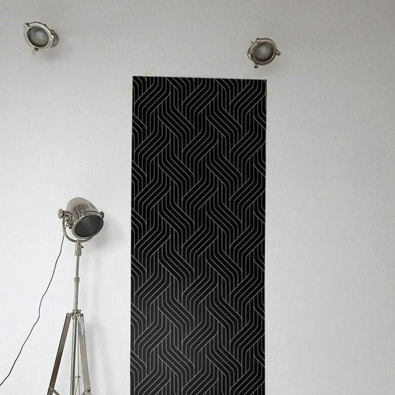 Modern Black Geometric Pattern Wallpaper