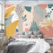 Modern Drawing Tropical Leaves Wall Mural | MAIA HOMES