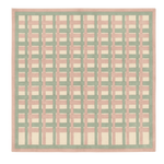 Modern Geometric Woven Lattice Square Hand Tufted Rug
