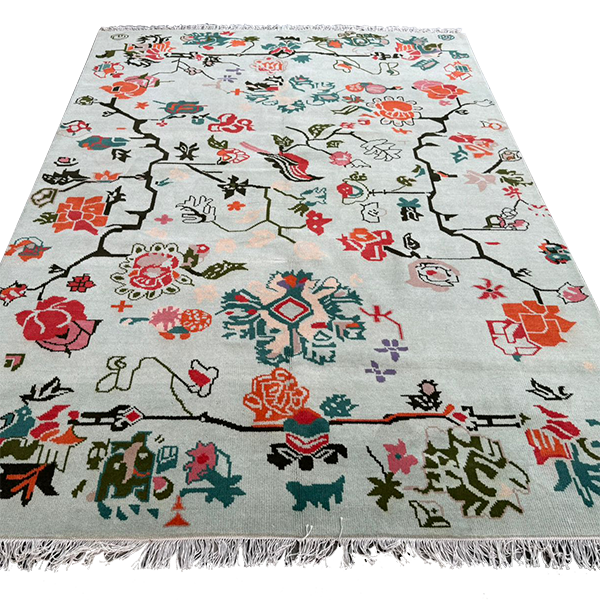 Modern Heirloom Knotted Wool Rug