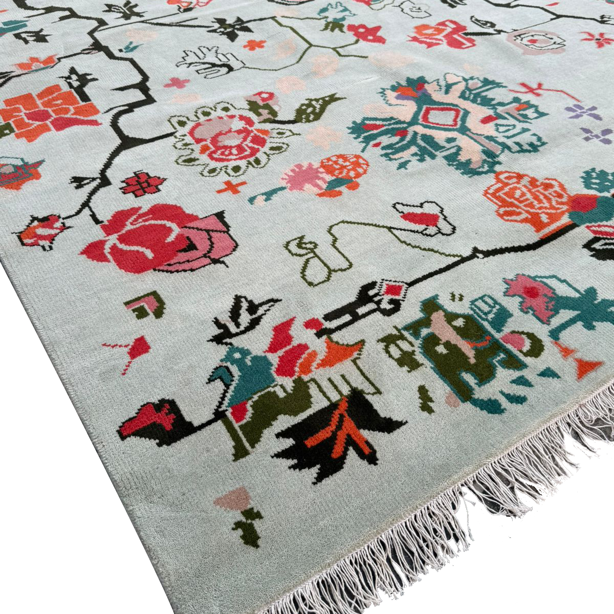 Modern Heirloom Knotted Wool Rug