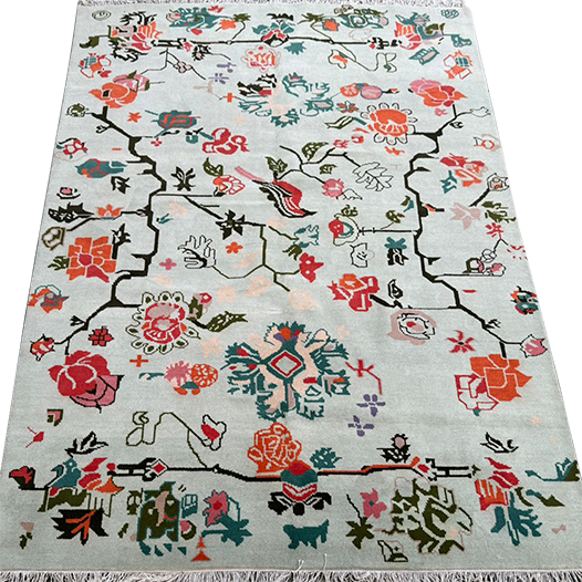 Modern Heirloom Knotted Wool Rug