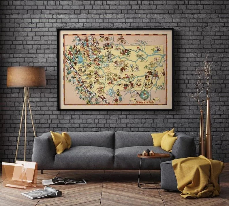 Monatana Map Print| Art History