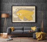 Mongol Empire after 1250 Map Wall Print