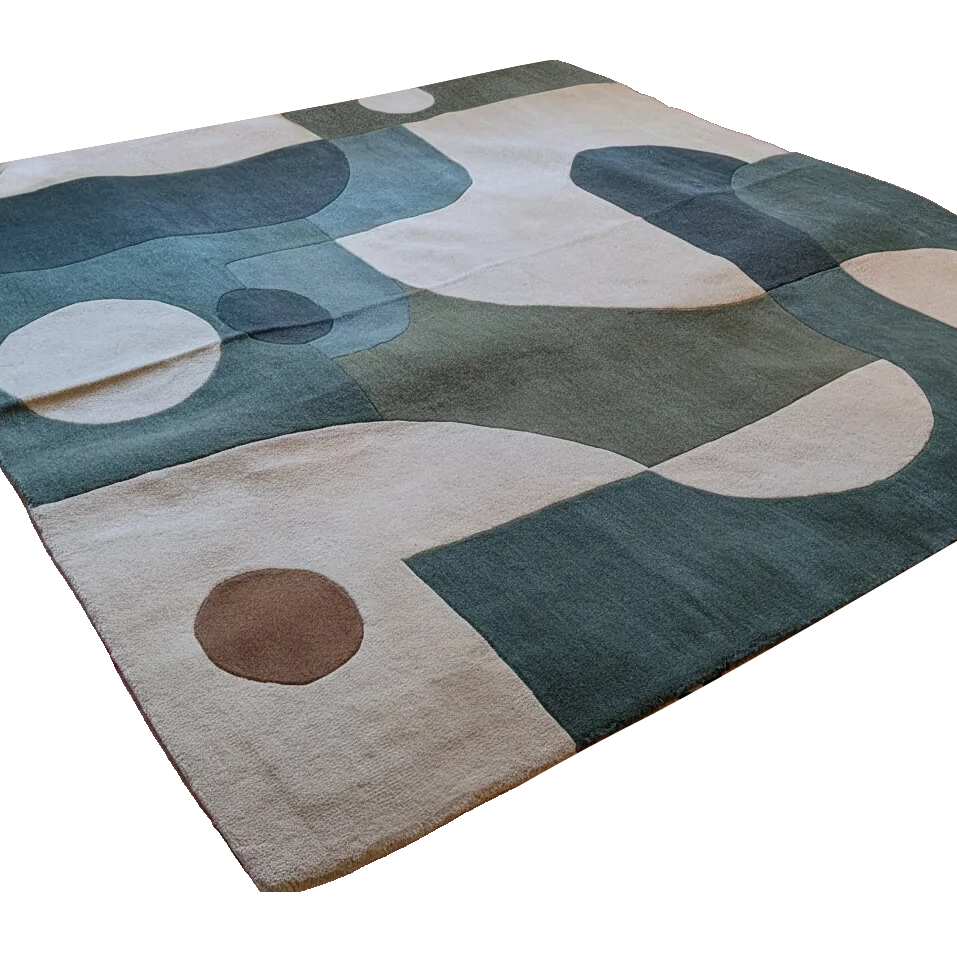 Monochrome Chic Hand Tufted Rug 8 x 8 ft