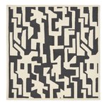 Monochrome Maze Hand Knotted Rug