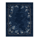 Moonlit Indigo Vine Hand Knotted Rug