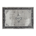Moonlit Silver Medallion Hand Tufted Viscose Rug - alternate view