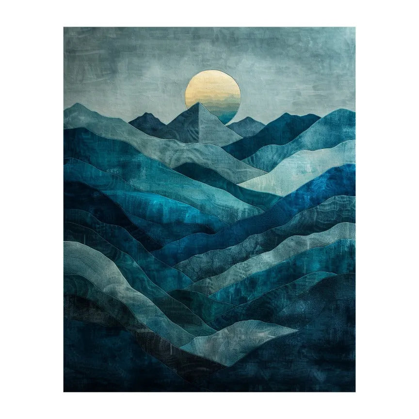 Moonlit Hills Hand Tufted Wool Rug