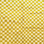 Moroccan Berber Handwoven Checker Wool Area Rug - Yellow and White