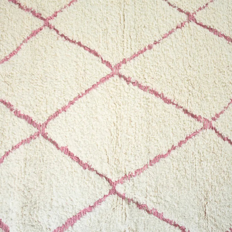 Moroccan Pink Beni Ouarain Classic Area Rug