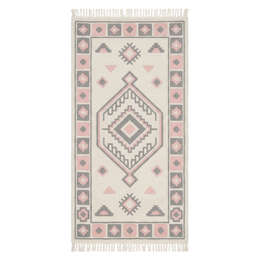 Mosaic Hearthstone Hand Knotted Runner Rug