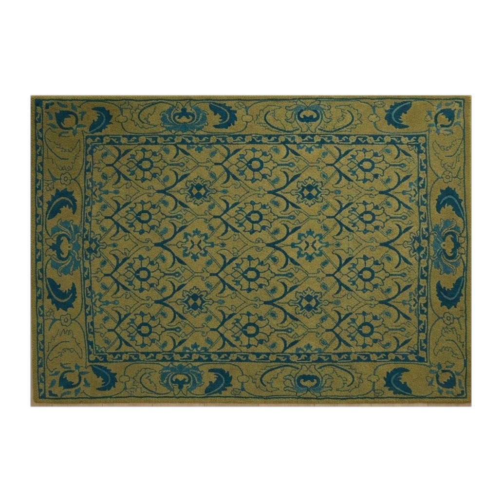 Moss Arabesque Tapestry Hand Tufted Rug - alternate view