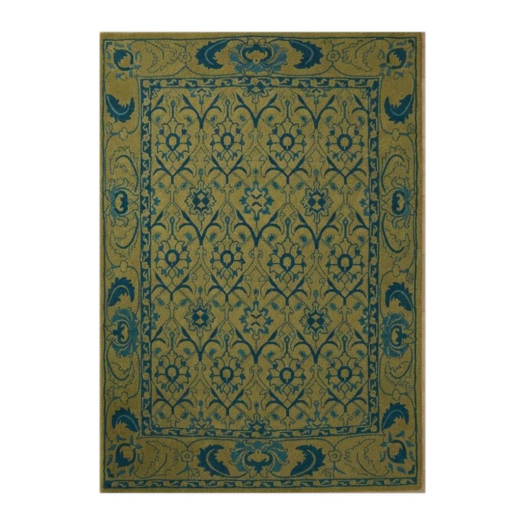 Moss Arabesque Tapestry Hand Tufted Rug