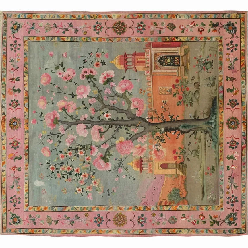 Mughal Garden Hand Knotted Area Rug