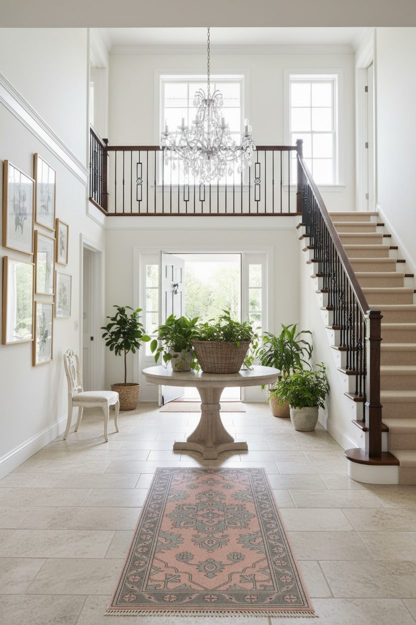 Muted Manor Knotted Runner Rug