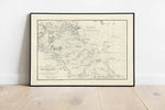 Nautical Chart of the Port of Boston Bay 1818| Old Map Wall Decor