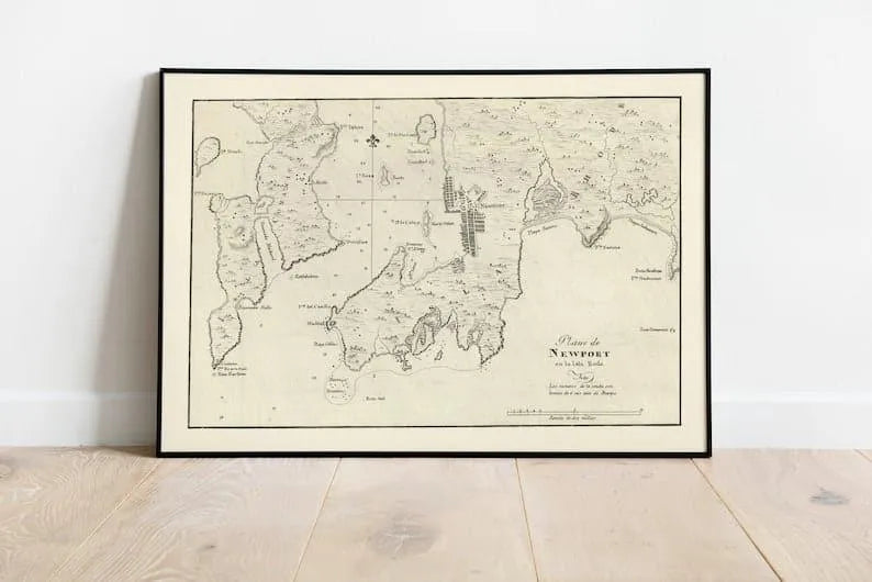 Nautical Chart of Narragansett Bay 1818| Old Map Wall Decor