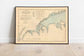 Nautical Chart of New York to Norwalk Islands 1893| Map Wall Decor 